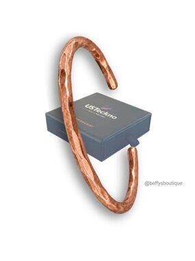 Hand Forged Pure Copper Bracelet Solid High Gauge Adjustable Wristband